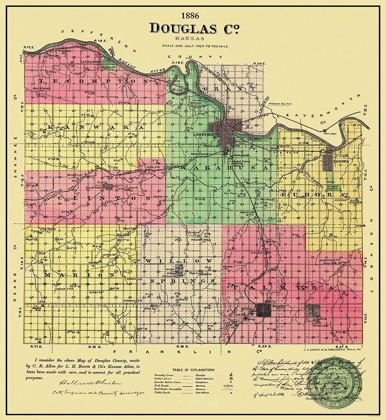 Picture of DOUGLAS COUNTY KANSAS - ALLEN 1886