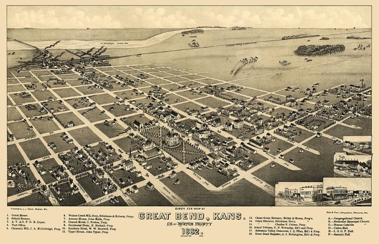 Picture of GREAT BEND KANSAS - STONER 1882 