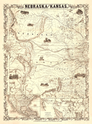 Picture of NEBRASKA KANSAS - COLTON 1855 