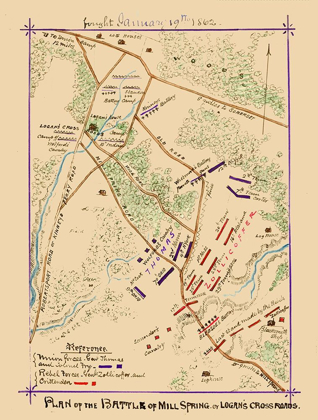 Picture of MILL SPRINGS KENTUCKY BATTLE - SNEDEN 1862 