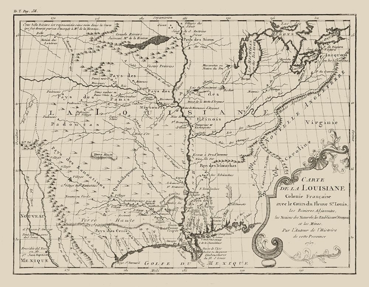 Picture of LOUISIANA FRENCH COLONY  - JEFFERYS 1767 