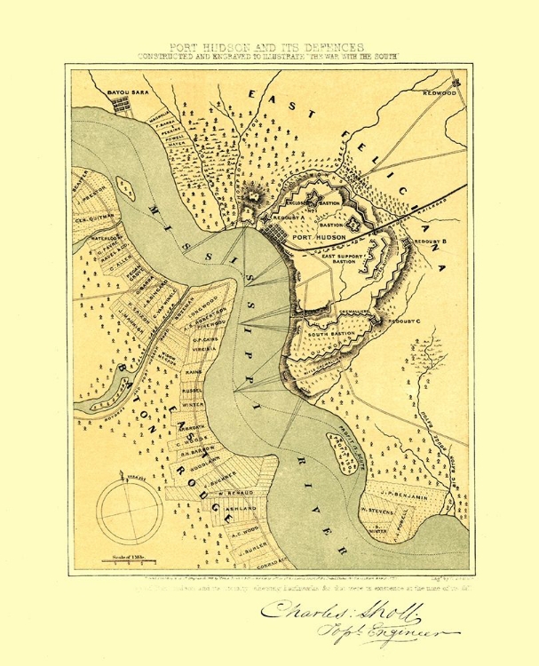 Picture of PORT HUDSON LOUISIANA - SHOLL 1863 