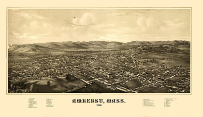 Picture of AMHERST MASSACHUSETTS - BURLEIGH 1886 