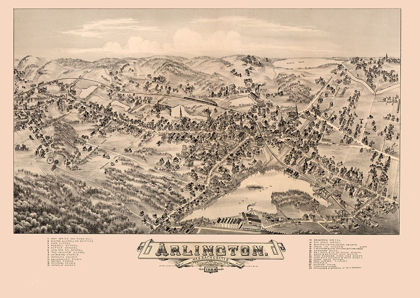 Picture of ARLINGTON MASSACHUSETTS - BAILEY 1884 