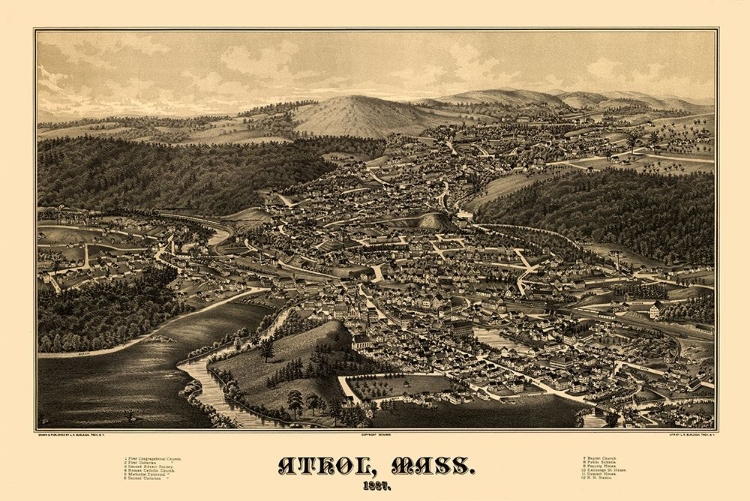 Picture of ATHOL MASSACHUSETTS - BURLEIGH 1887 