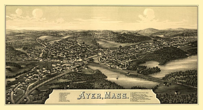 Picture of AYER MASSACHUSETTS - BURLEIGH 1886 