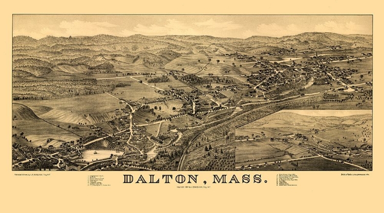 Picture of DALTON MASSACHUSETTS - BURLEIGH 1884 