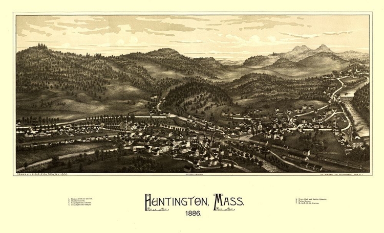 Picture of HUNTINGTON MASSACHUSETTS - BURLEIGH 1886 