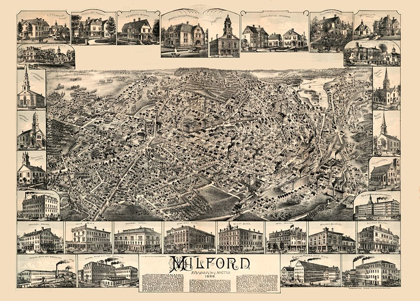 Picture of MILFORD MASSACHUSETTS - BAILEY 1888 