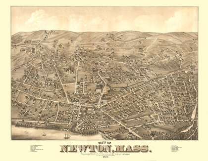 Picture of NEWTON MASSACHUSETTS - BAILEY 1878 