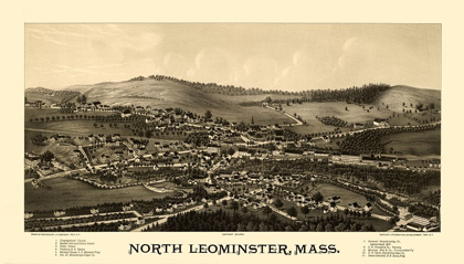 Picture of NORTH LEOMINSTER MASSACHUSETTS - BURLEIGH 1887 