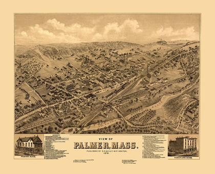 Picture of PALMER MASSACHUSETTS - BAILEY 1879 