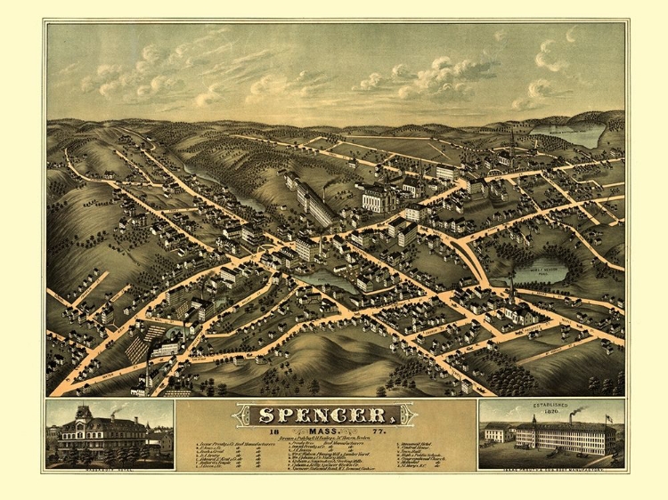Picture of SPENCER MASSACHUSETTS - BAILEY 1877 