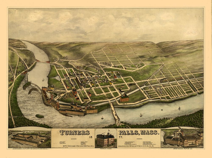 Picture of TURNERS FALLS MASSACHUSETTS - VOGT 1877 