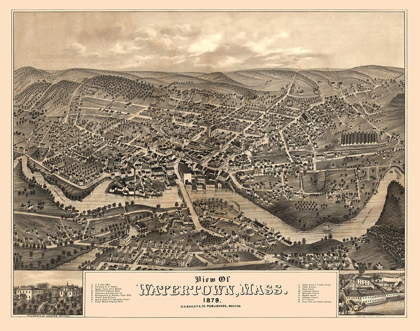 Picture of WATERTOWN MASSACHUSETTS - BAILEY 1879 