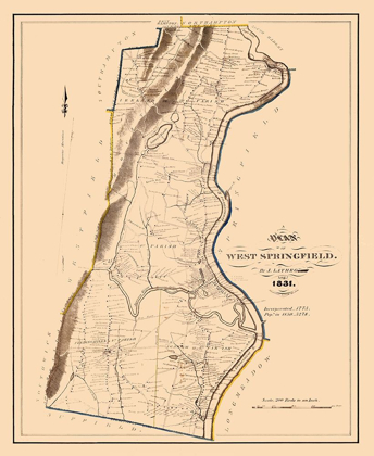 Picture of WEST SPRINGFIELD MASSACHUSETTS - LATHROP 1831