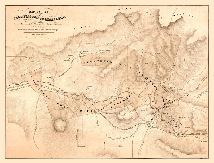 Picture of FROSTBURG MARYLAND - ATKINSON 1860  