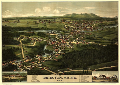 Picture of BRIDGTON MAINE - BURLEIGH 1888 
