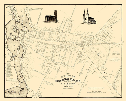 Picture of BRUNSWICK MAINE - NOYES 1846 