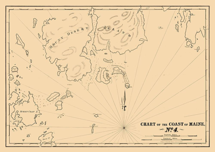 Picture of MAINE COAST - MOORES 1837 