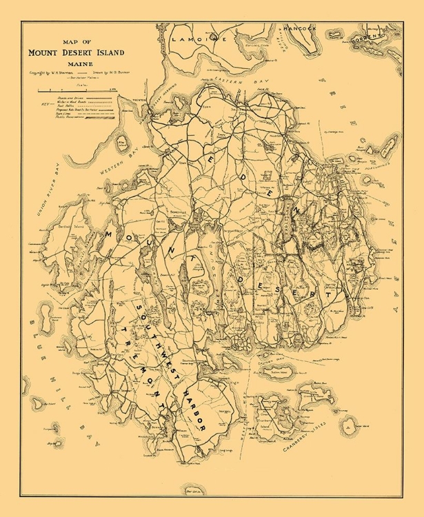 Picture of MOUNT DESERT ISLAND MAINE - BUNKER 1911 