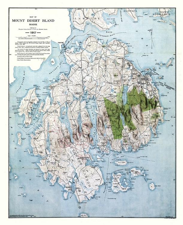 Picture of MOUNT DESERT ISLAND MAINE - BATES 1917 