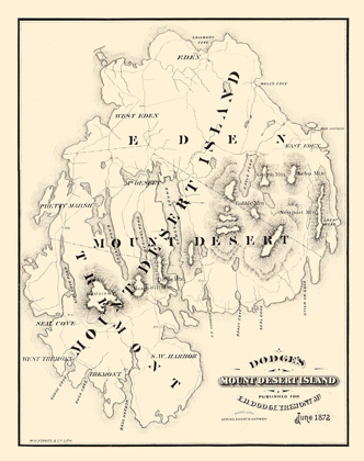 Picture of MOUNT DESERT ISLAND MAINE - DODGE 1872 