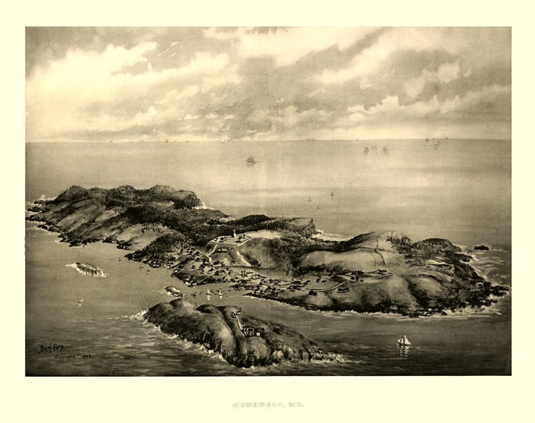 Picture of MONHEGAN MAINE - POOLE 1896 