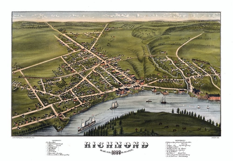 Picture of RICHMOND MAINE - BREMNER 1878 