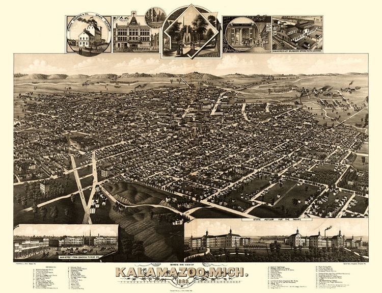 Picture of KALAMAZOO MICHIGAN - WELLGE 1883 