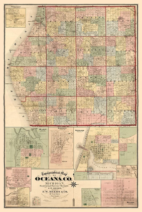 Picture of OCEANA COUNTY MICHIGAN - BEERS 1876 