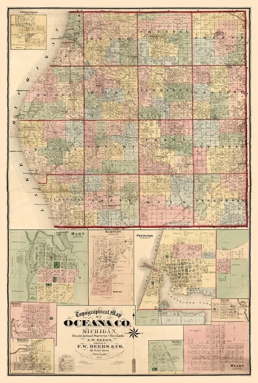 Picture of OCEANA COUNTY MICHIGAN - BEERS 1876 