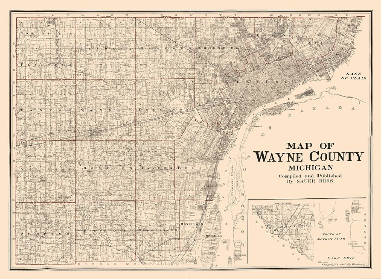 Picture of WAYNE COUNTY MICHIGAN - SAUER 1915 