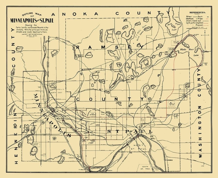 Picture of MINNEAPOLIS ST PAUL MINNESOTA - BLODGETT 1897 