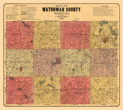 Picture of WATONWAN COUNTY MINNESOTA - PETERSON 1898 