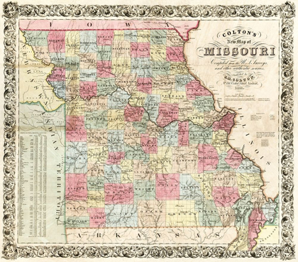 Picture of MISSOURI - COLTON 1851 