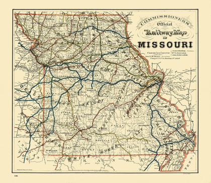 Picture of MISSOURI RAILROAD - HIGGINS 1888 