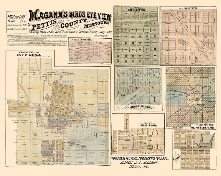 Picture of PETTIS COUNTY MISSOURI - MAGANN 1872 