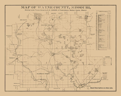 Picture of WAYNE COUNTY MISSOURI - CAHOON 1882 