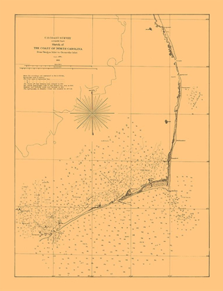 Picture of NORTH CAROLINA COAST - BACHE 1861 