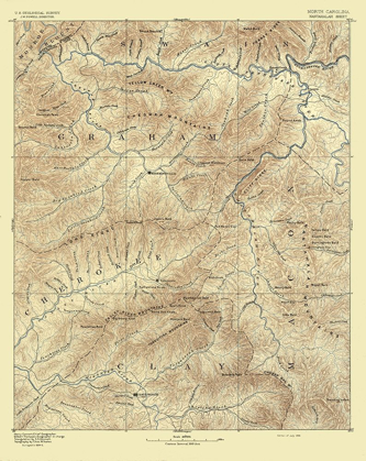 Picture of NANTAHALAH SHEET NORTH CAROLINA - USGS 1885 
