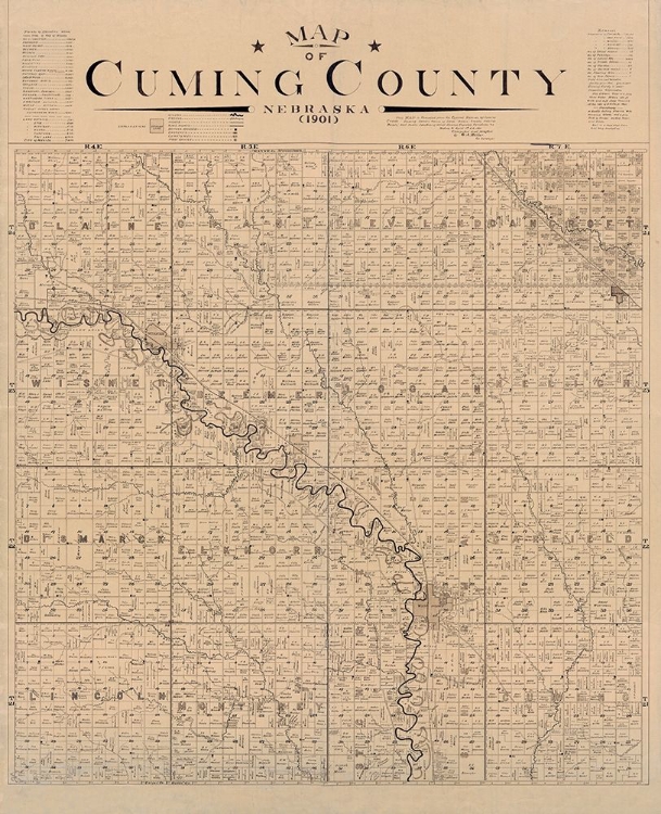 Picture of CUMING COUNTY NEBRASKA - HELLER 1901 