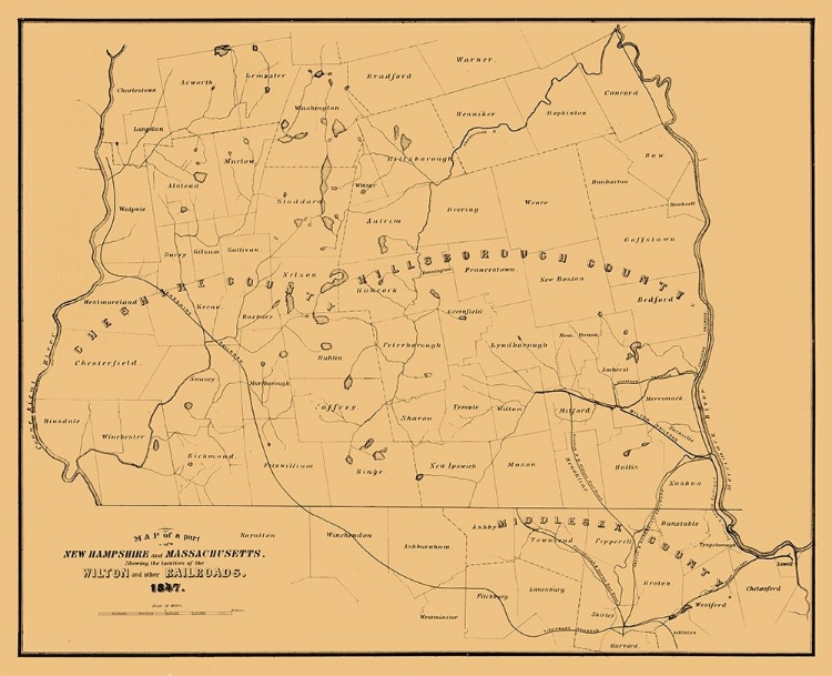 Picture of NEW HAMPSHIRE MASSACHUSETTS -1847