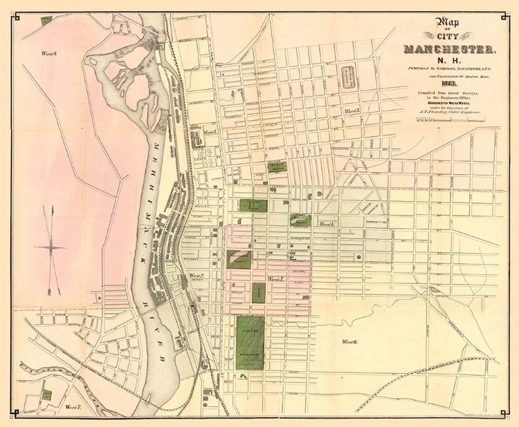 Picture of MANCHESTER NEW HAMPSHIRE - DAVENPORT 1873 