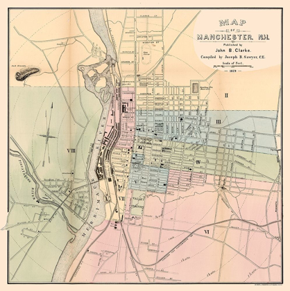 Picture of MANCHESTER NEW HAMPSHIRE - CLARKE 1879 