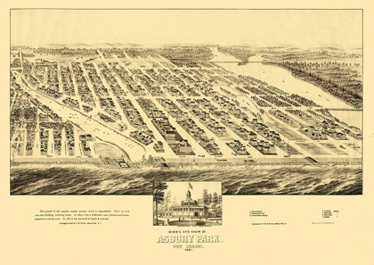 Picture of ASBURY PARK NEW JERSEY - FOWLER 1881 