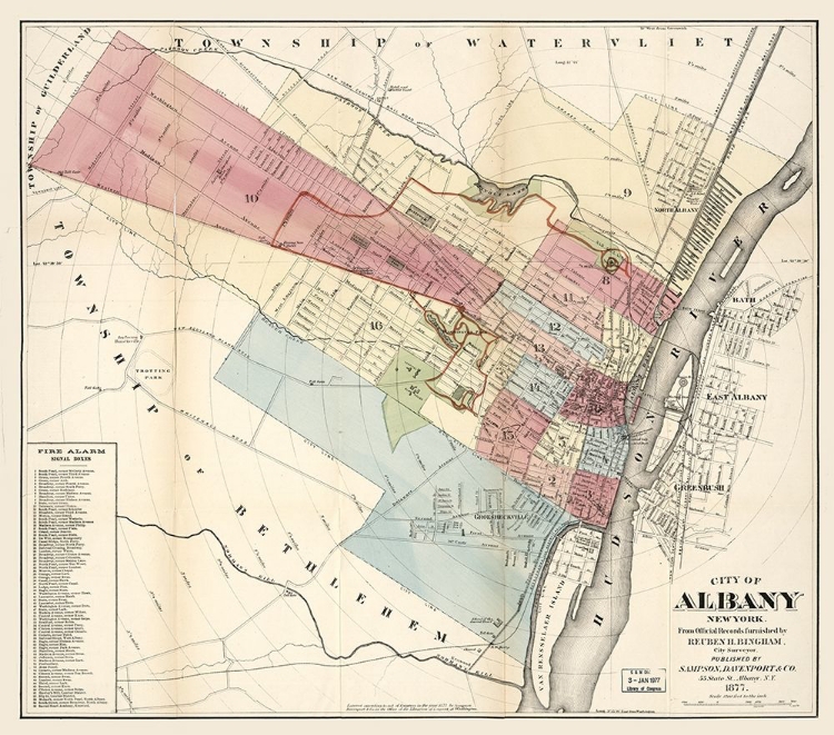 Picture of ALBANY NEW YORK - BINGHAM 1877 