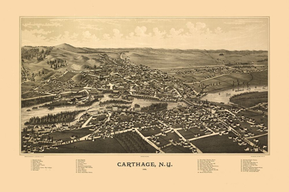 Picture of CARTHAGE NEW YORK - BURLEIGH 1888 