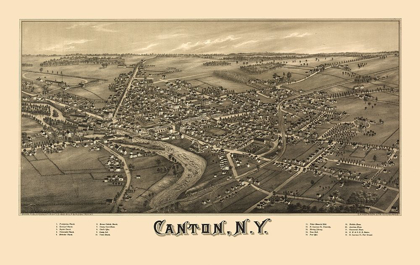Picture of CANTON NEW YORK - BURLEIGH 1885 