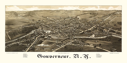 Picture of GOUVERNEUR NEW YORK - BURLEIGH 1885 